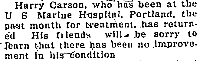 note from the Presque Isle Star-Herald, 17 January 1929 note from the Presque Isle Star-Herald, 17 January 1929