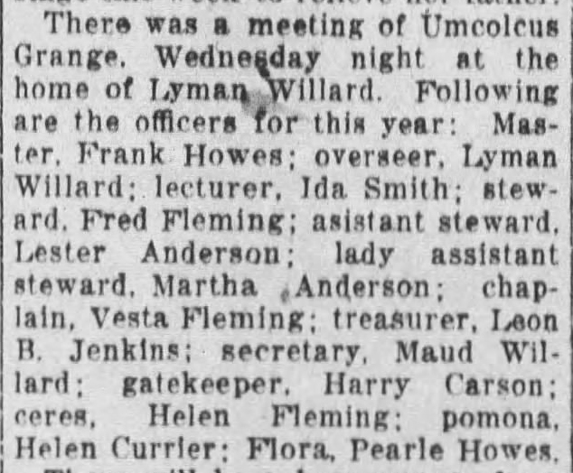 Excerpt from Oxbow local news from the Bangor Daily News, 4 July 1924 Excerpt from Oxbow local news from the Bangor Daily News, 4 July 1924