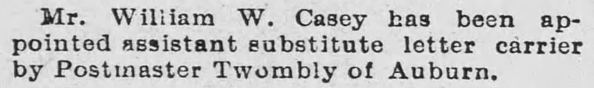 Mention in The Daily Sun, 4 April 1896