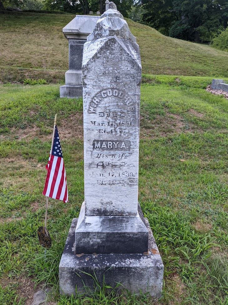 Gravestone — W. H. and Mary A. Goodhue