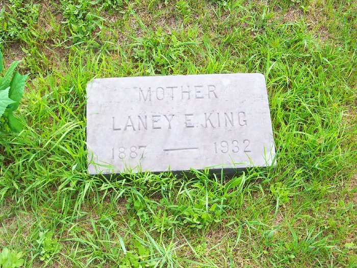 Laney E. King Gravestone. Courtesy of Kimberley (Krei) Ottinger Laney E. King Gravestone. Courtesy of Kimberley (Krei) Ottinger