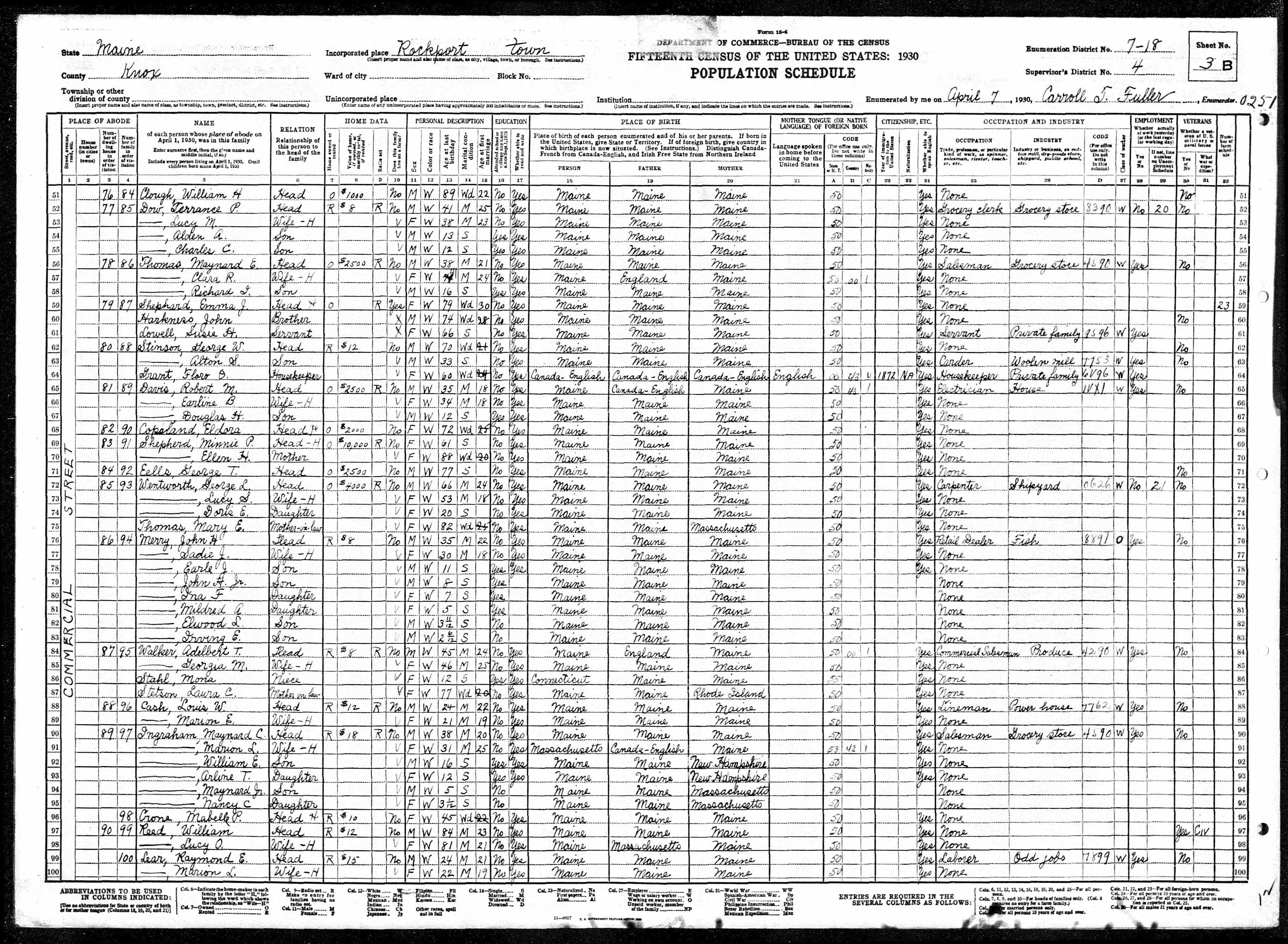 1930 US Census — Rockport, Maine 1930 US Census — Rockport, Maine