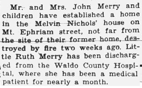 Note from The Republican Journal, 27 February 1936 Note from The Republican Journal, 27 February 1936