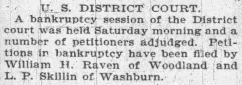 Notice in the Portland Press Herald, 21 January 1900 Notice in the Portland Press Herald, 21 January 1900