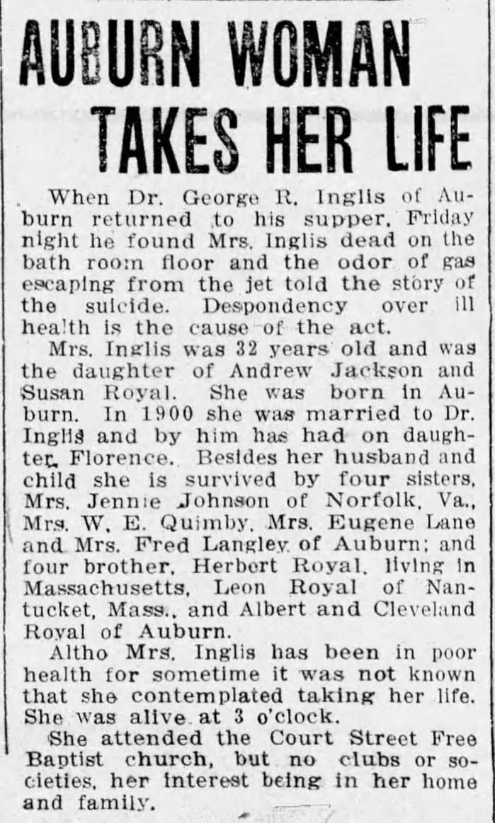Article in Lewiston Daily Sun, 9 December 1911