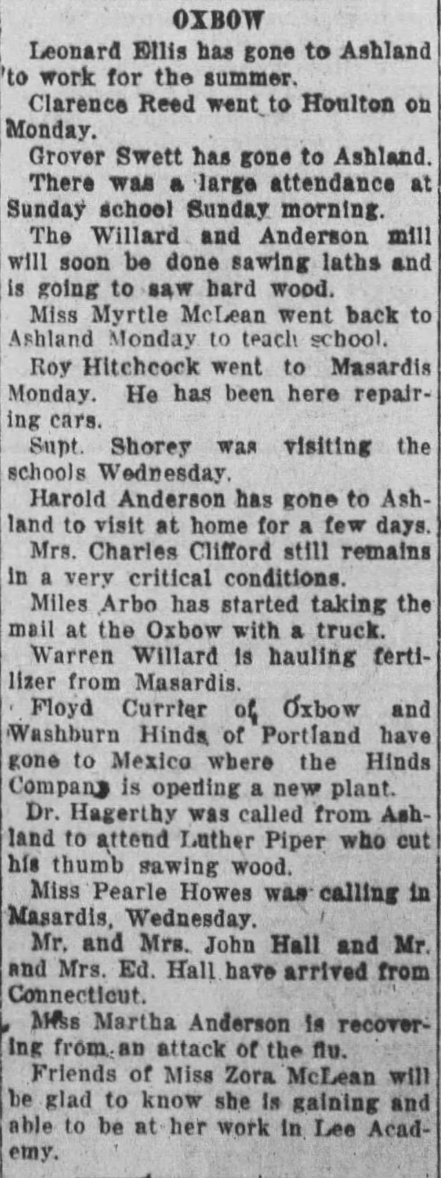 Article in Bangor Daily News, 27 April 1925