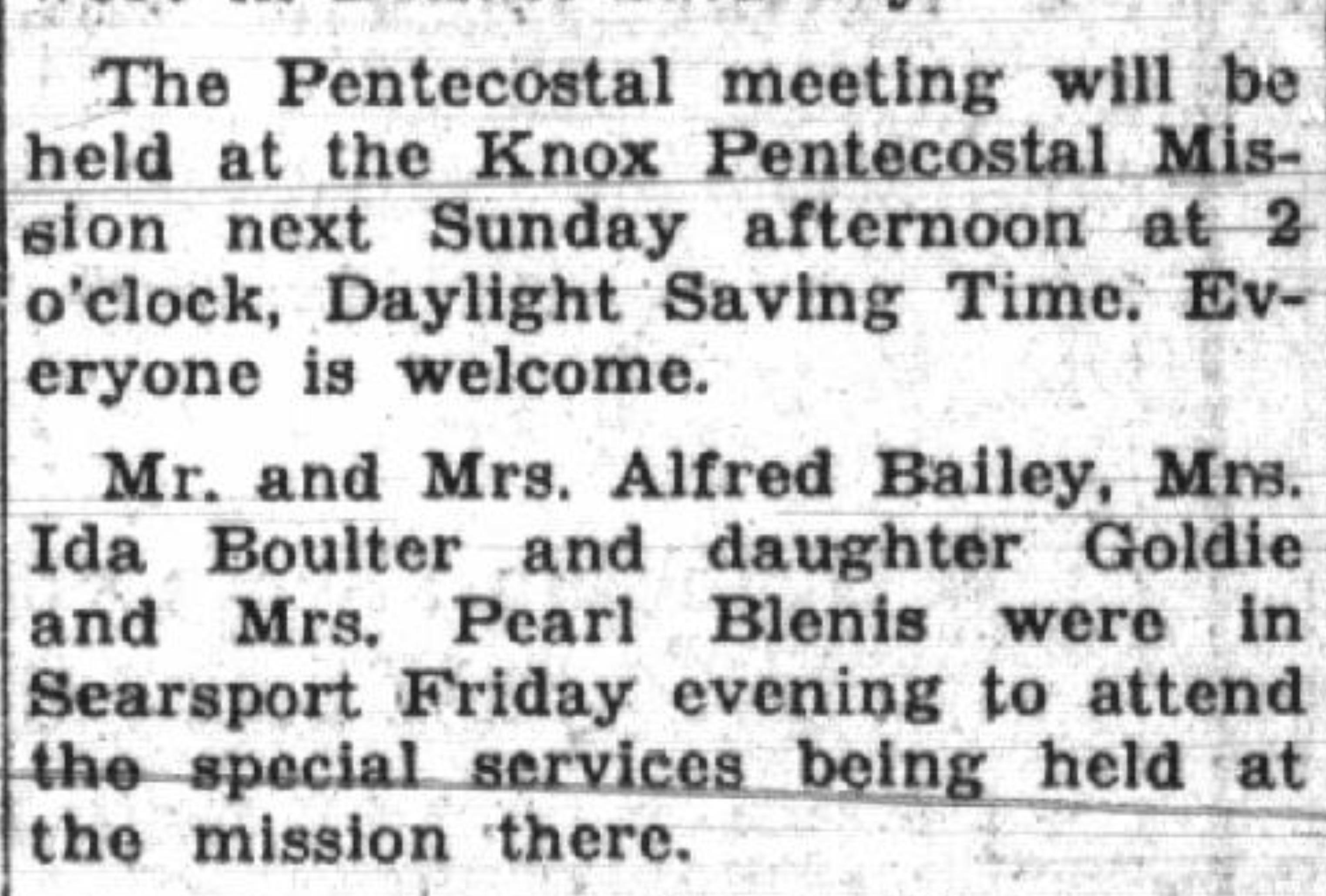 Note from The Republican Journal, 28 April 1938 Note from The Republican Journal, 28 April 1938