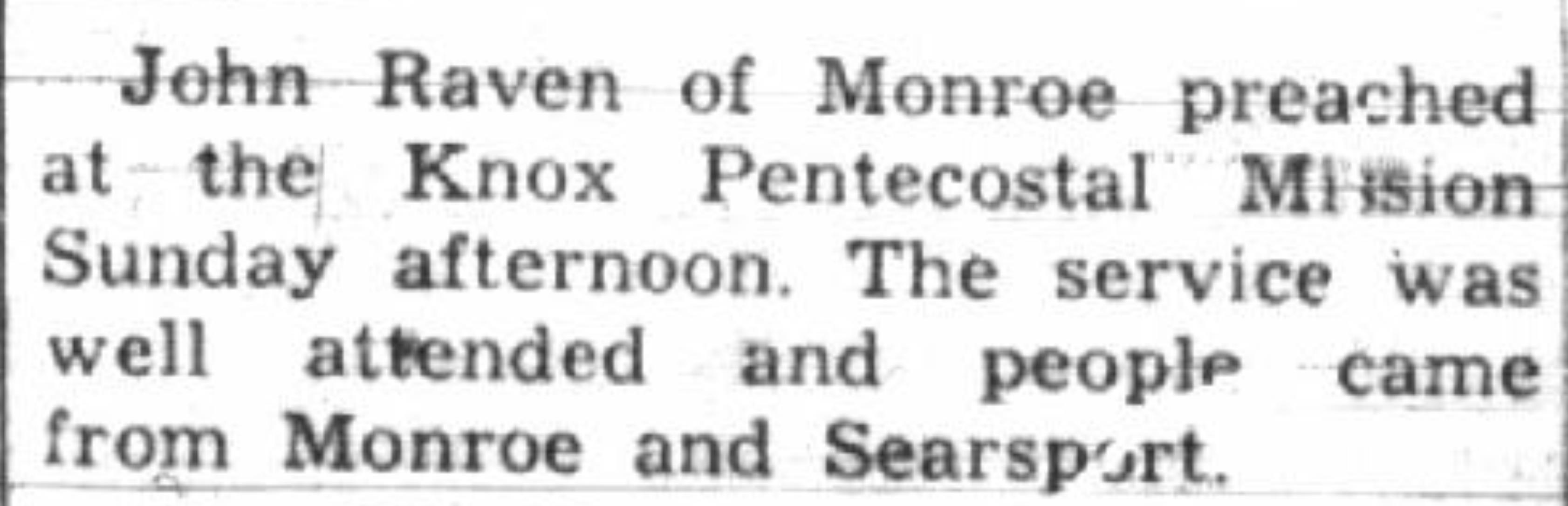 Note from The Republican Journal, 2 June 1938 Note from The Republican Journal, 2 June 1938
