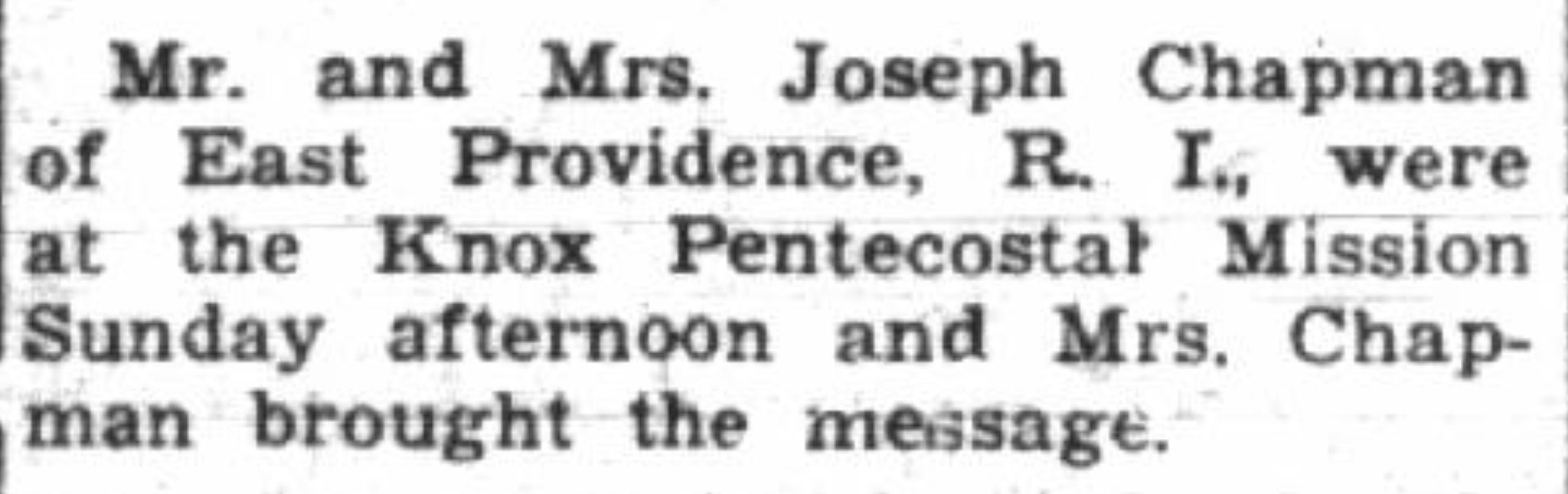 Note from The Republican Journal, 15 June 1938 Note from The Republican Journal, 15 June 1938